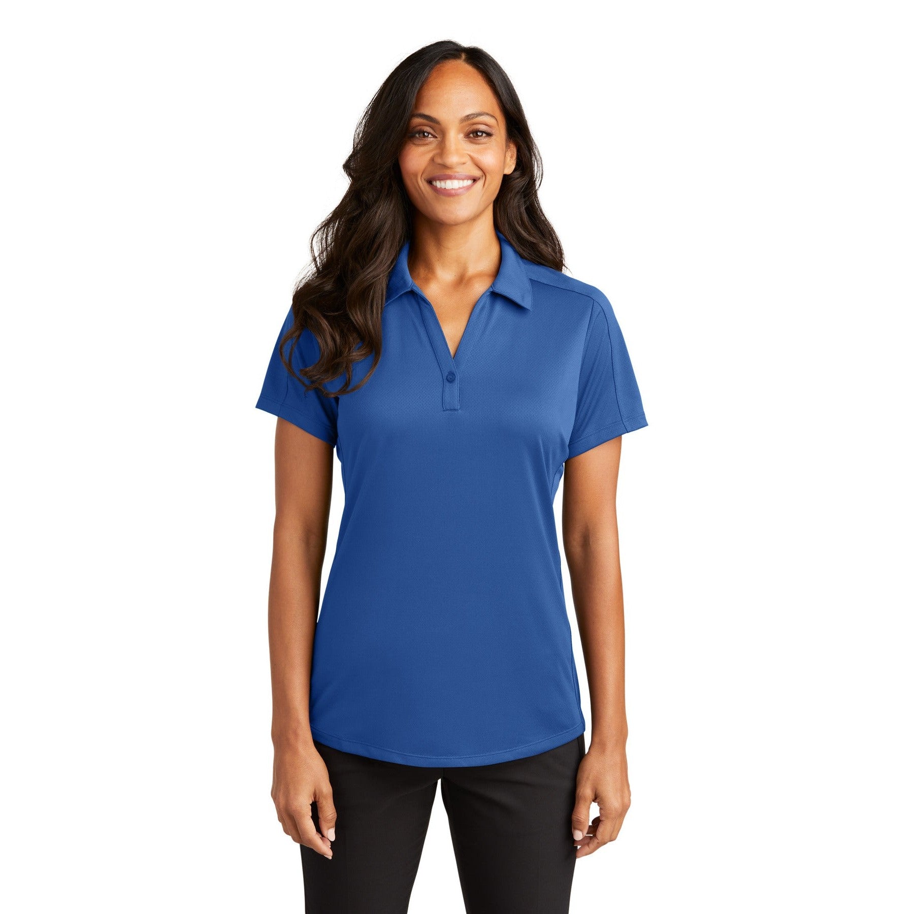 Port Authority-Port Authority® Women's Diamond Jacquard Polo. L569-MedTech-5